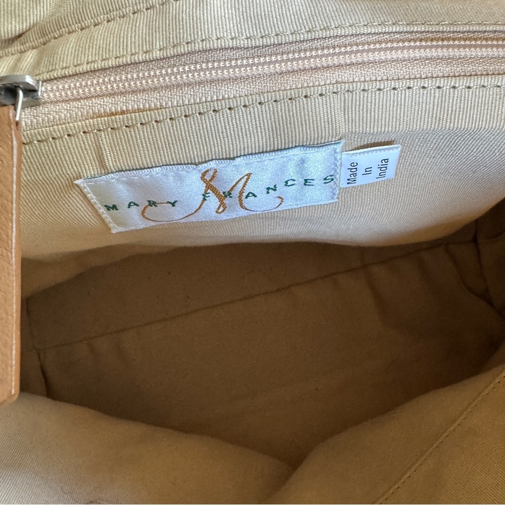 Mary Frances Rise and Shine Tan Embellished Tote Bag with Tassel - Picture 7 of 9